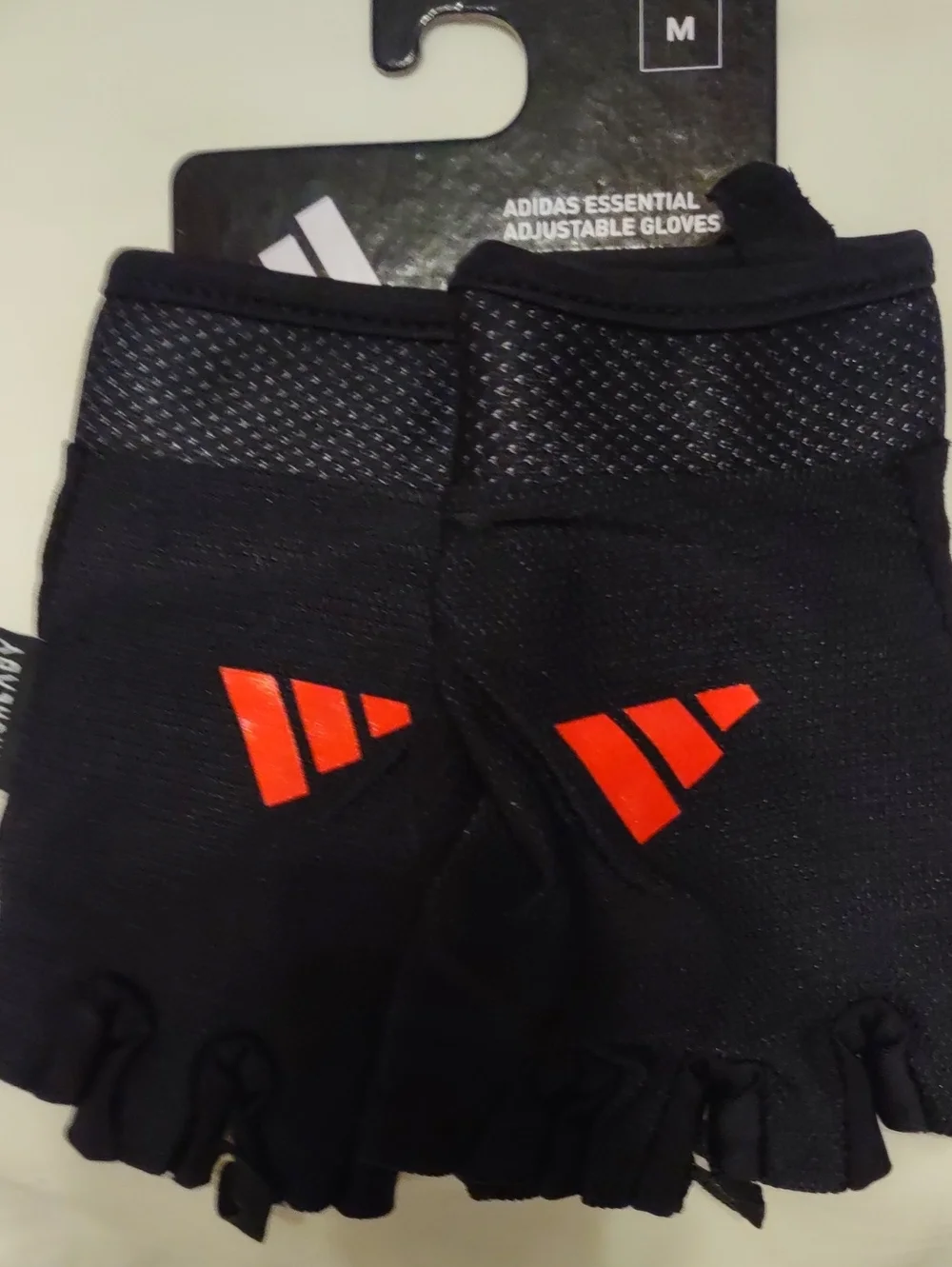 Adidas AEROREADY Essential Training Gloves Gym Weightlifting Red Black Medium NW